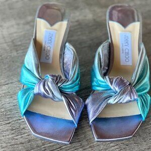 NWT Jimmy Choo Avenue 50 Ombre Knot Slides, size 38